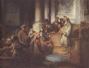 Gerbrand van den Eeckhout Christ teaching in the Synagogue at Nazareth (mk33) USA oil painting artist